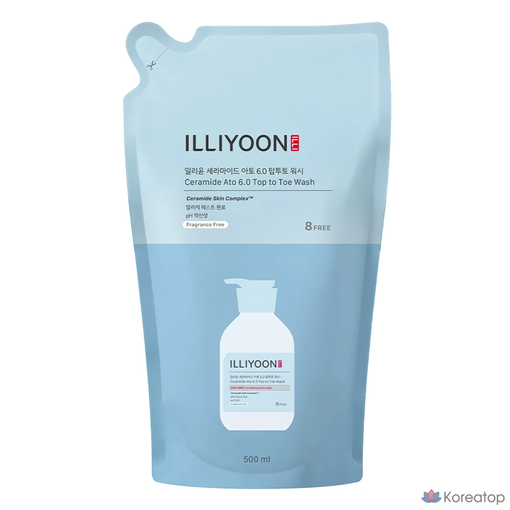 Сменный блок для мытья тела Illiyoon Ceramide Ato 6.0, 500 мл, 1 шт.