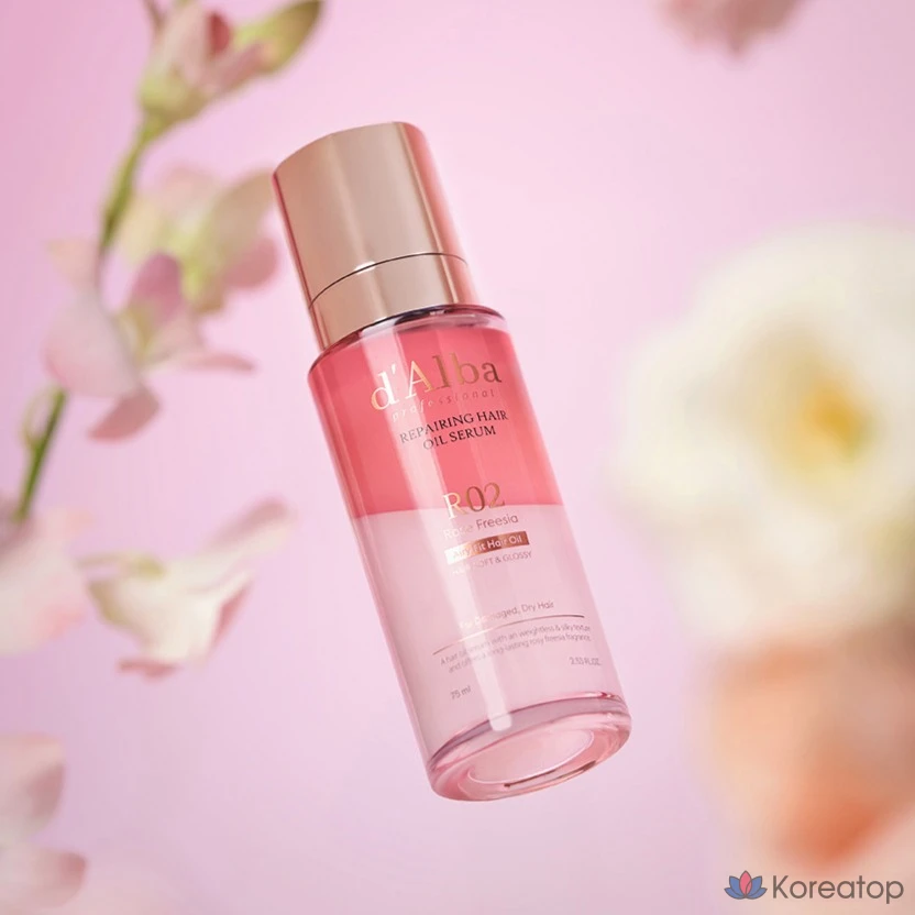 Восстанавливающее масло-сыворотка для волос D'alba Professional, 1 шт., 75 мл