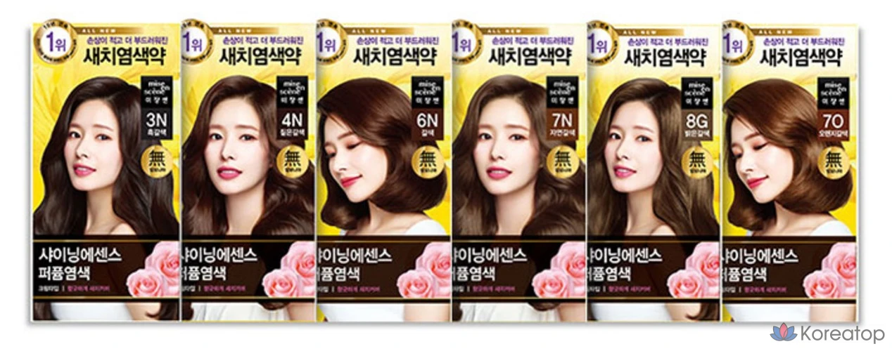 Краска для волос Mise en Scene Shining Essence, 8 г, светло-коричневый цвет, 1 шт., фото 9