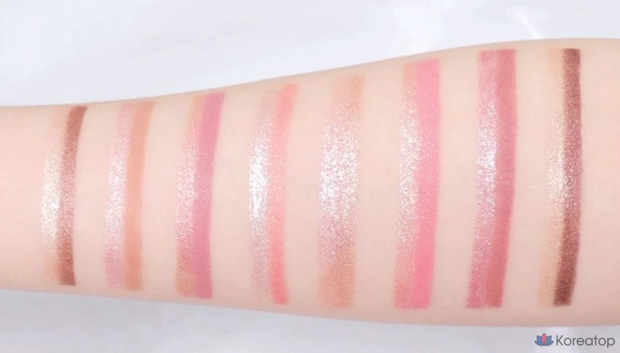 Набор двухцветных теней для век Merythod, 2 оттенка: сиреневый «Лепесток» + коралловый «Звездный свет», по 1 шт., фото 3