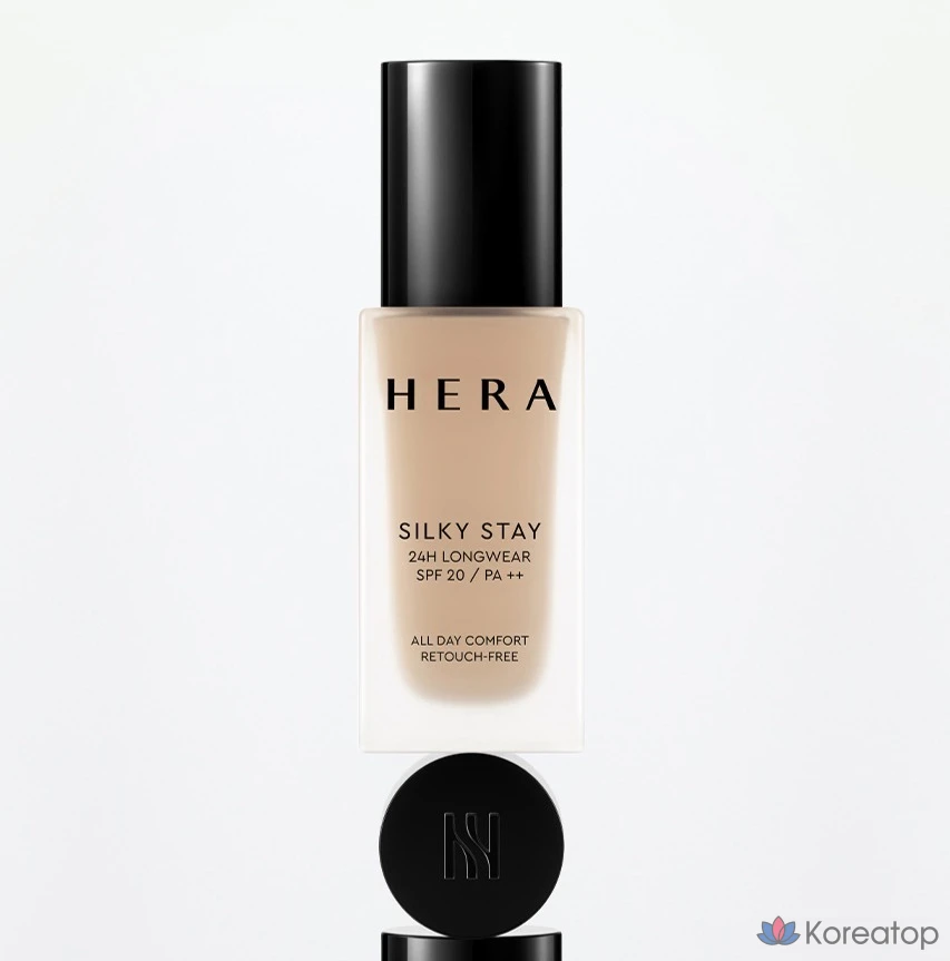 Тональный крем Hera Silky Stay 24H Longwear Foundation, оттенок 19N1 Light Vanilla, 30 г, 1 шт., фото 4