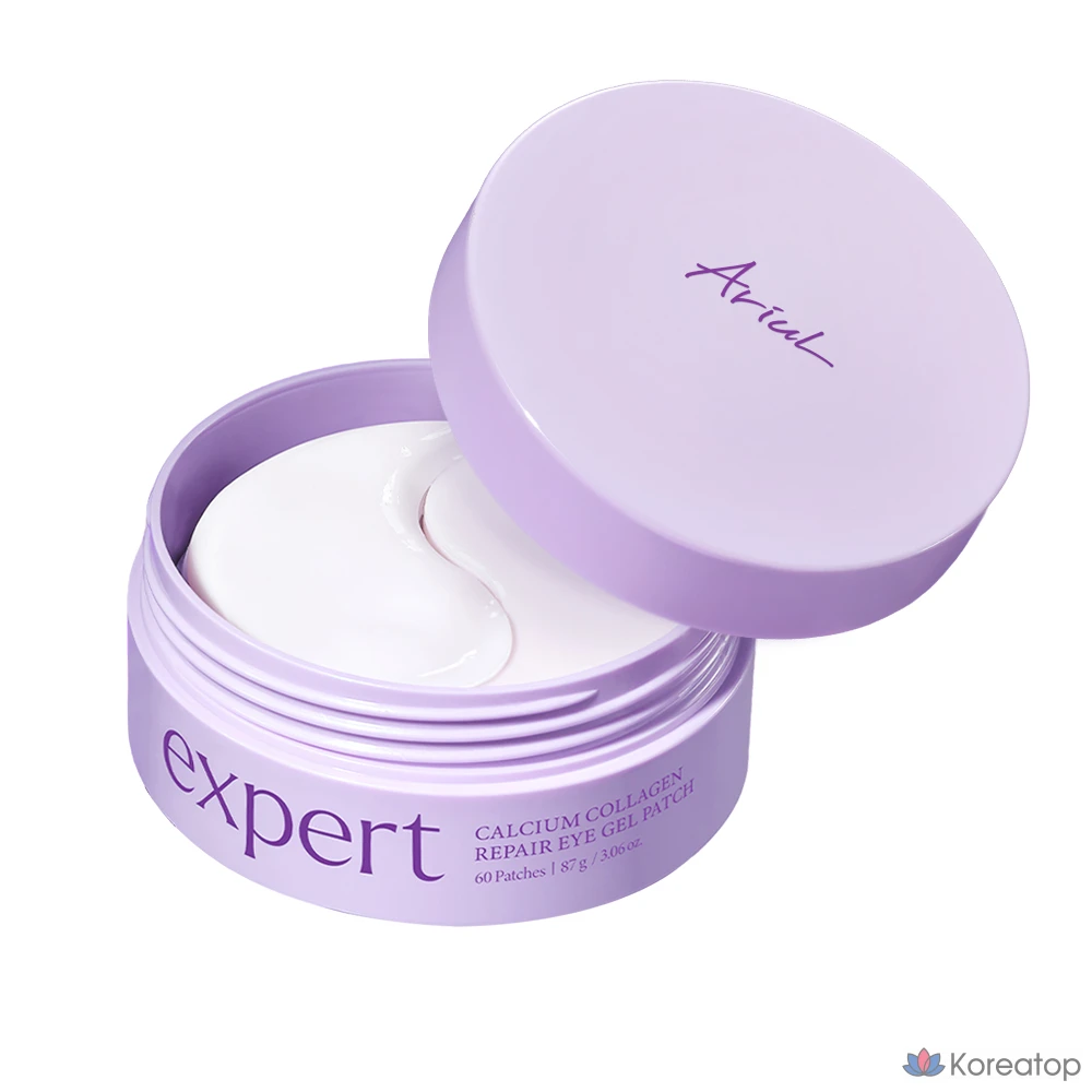 Гелевые патчи для глаз Ariel Expert с кальцием и коллагеном для восстановления кожи вокруг глаз, 1 шт., 60 штук.