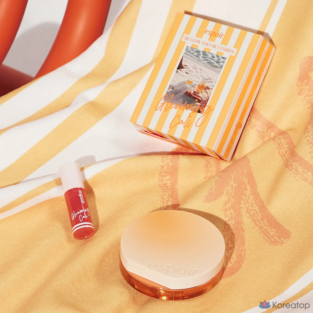 Espoir Biglow Volume Cushion Foundation 13 г SPF42 PA+++ + спонж Puff 2p + тинт для губ 2 г Gleeming Cali Edition, 22 Petals, 1 шт., фото 4