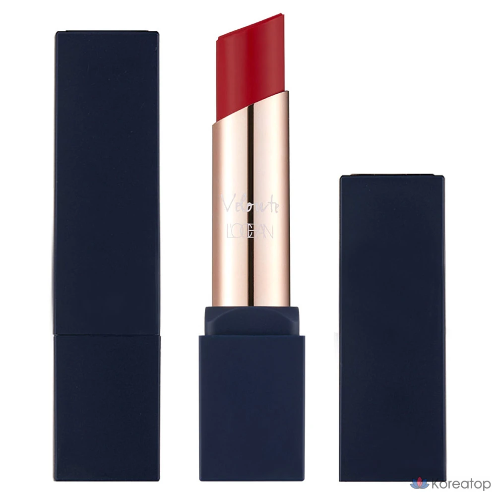 Матовая помада L'OCEAN Velouté Chiffon, 4 г, 1 шт., цвет «Полуночно-красный».