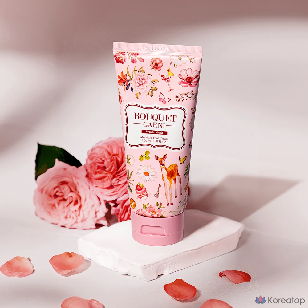 Увлажняющий отшелушивающий крем для ног Bouquet Garni «Белый мускус», 1 упаковка, 5 флаконов, 100 мл, фото 3