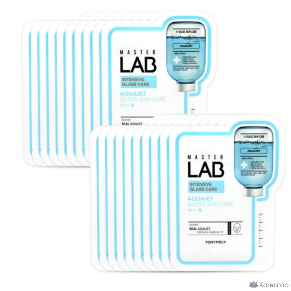 Набор масок для лица Tony Moly Master Lab Aqua Jet Mask Pack, "Уход за склонной к сухости кожей для придания ей увлажненности и гладкости", 10 штук, 2 упаковки.