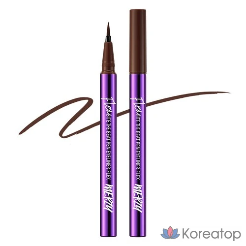 Подводка для глаз Merzy Bite The Beat Pen Eyeliner Flex, 0.6 г, 1 шт., цвет Soul Brown