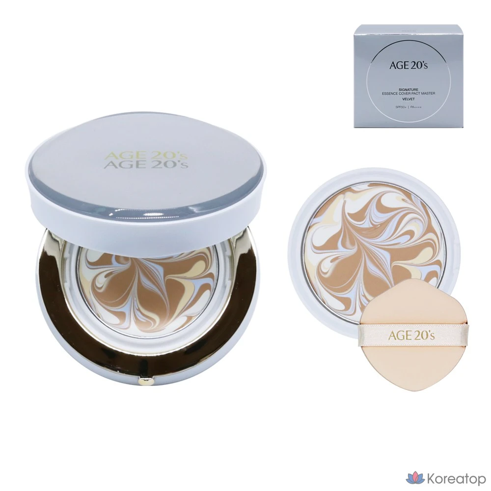 Набор: обложка для косметики Age 20's Signature Essence Cover Pact Master, бархатный футляр и сменные блоки (1 шт.), № 13., фото 2