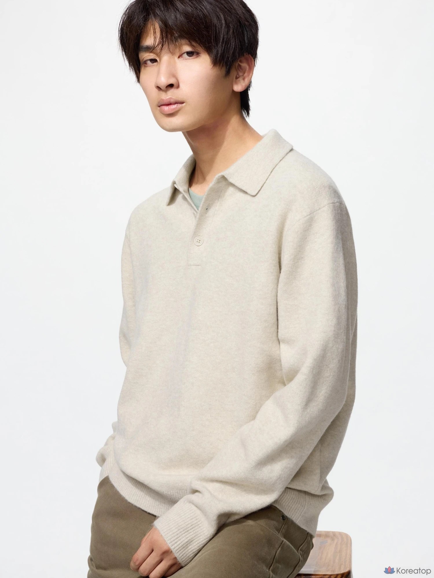 Свитер поло Uniqlo Souffle Yarn Polo Sweater