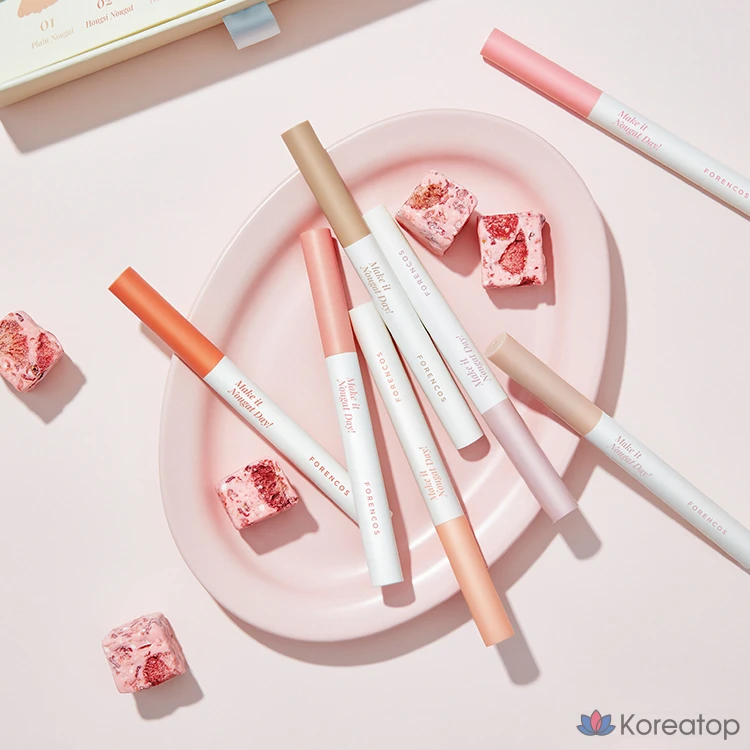 Карандаш для губ Forencos Nougat Hide & Fit 0,8 г, оттенок 03 «Клубничная нуга», 1 шт., фото 4