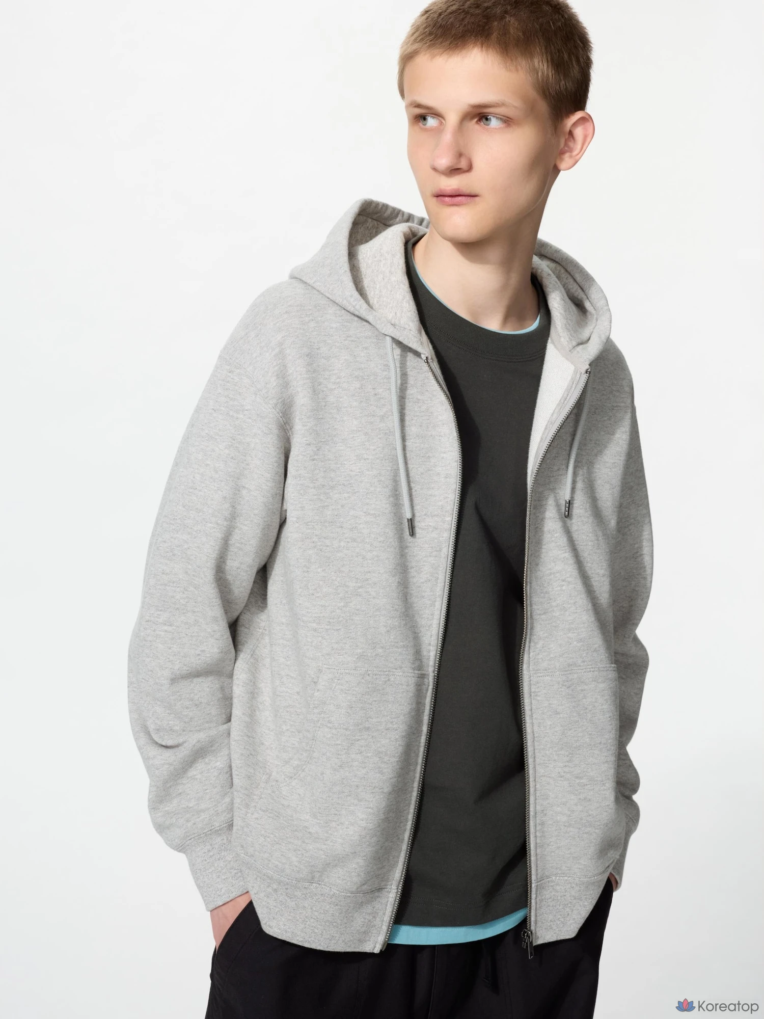 Парка на молнии Uniqlo Sweat Full-Zip Parka