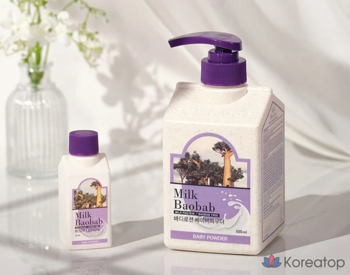 Лосьон для тела «Молоко Баобаб» с ароматом детской присыпки, 500 мл, 1 шт., фото 2