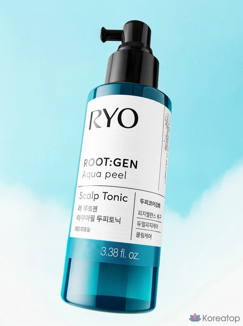Охлаждающий тоник для кожи головы Ryo Cooling Scalp Hair Loss Care Rootzen Aqua Peel Hair Tonic, 100 мл, 1 шт.
