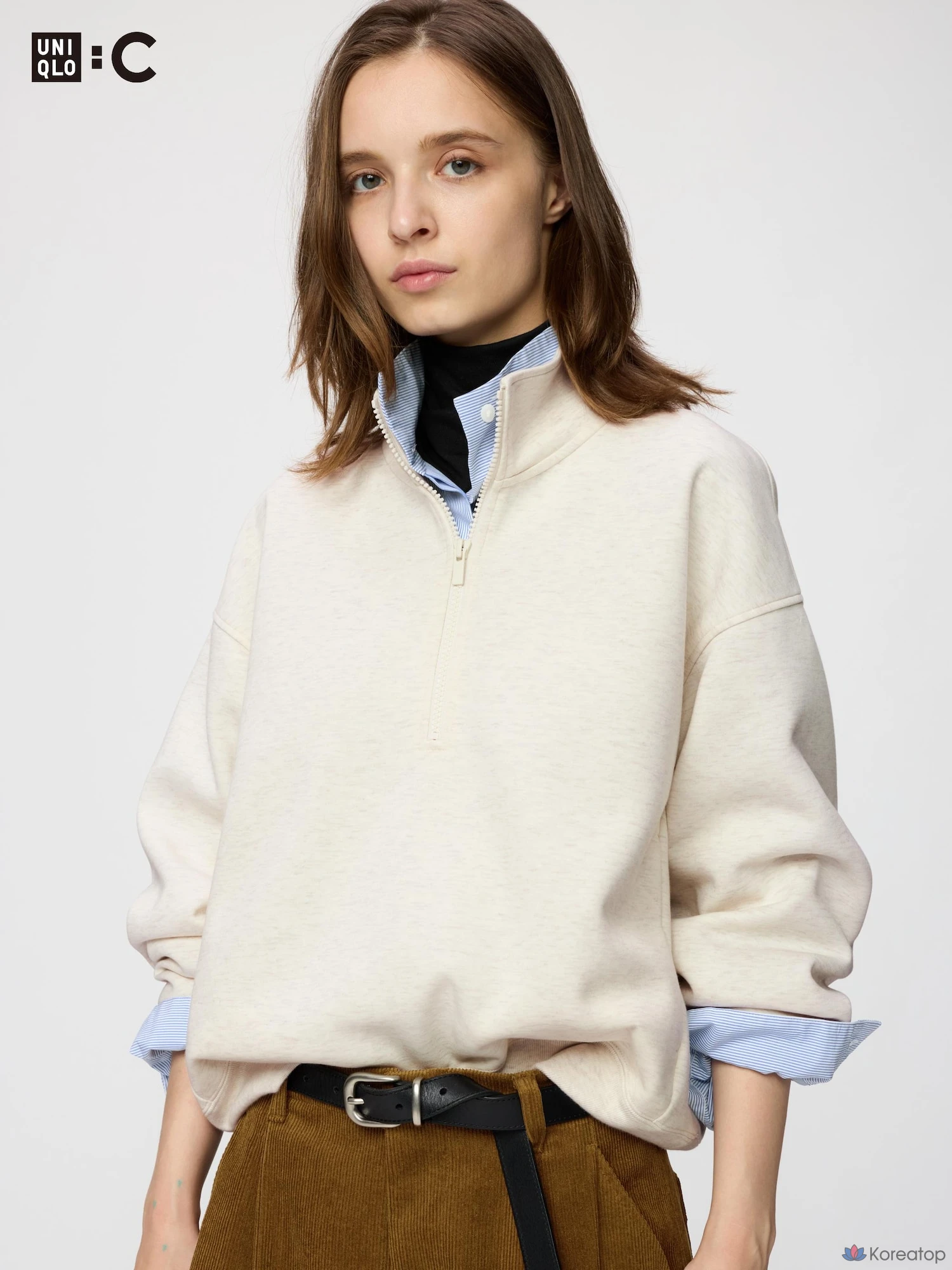 Свитшот на молнии Uniqlo Sweat Half Zip Pullover