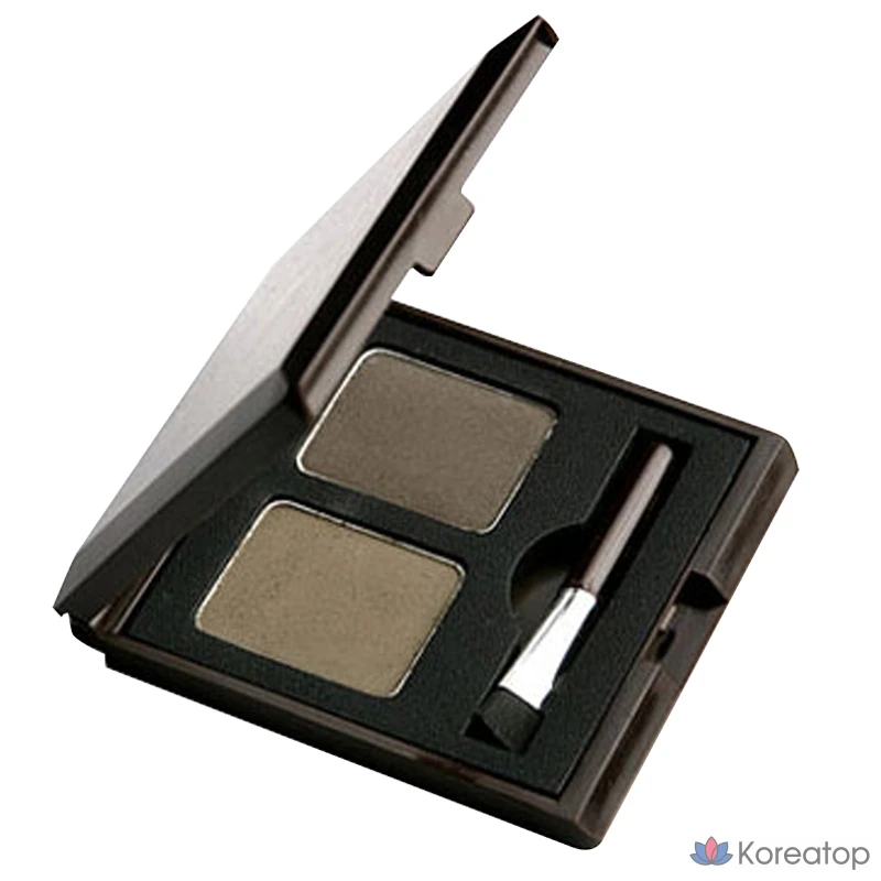 Пудровые тени для бровей Skinfood Choco Eyebrow Powder Cake, оттенок 1 Gray Khaki Black, 1 шт.