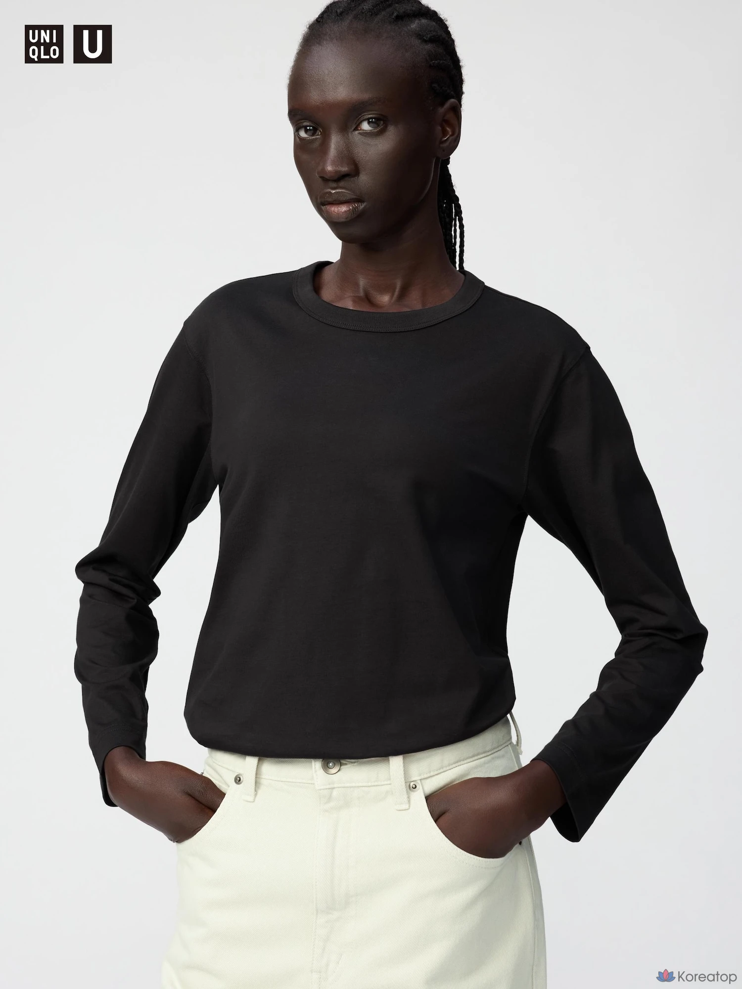 Футболка с длинным рукавом Uniqlo Supima Cotton T