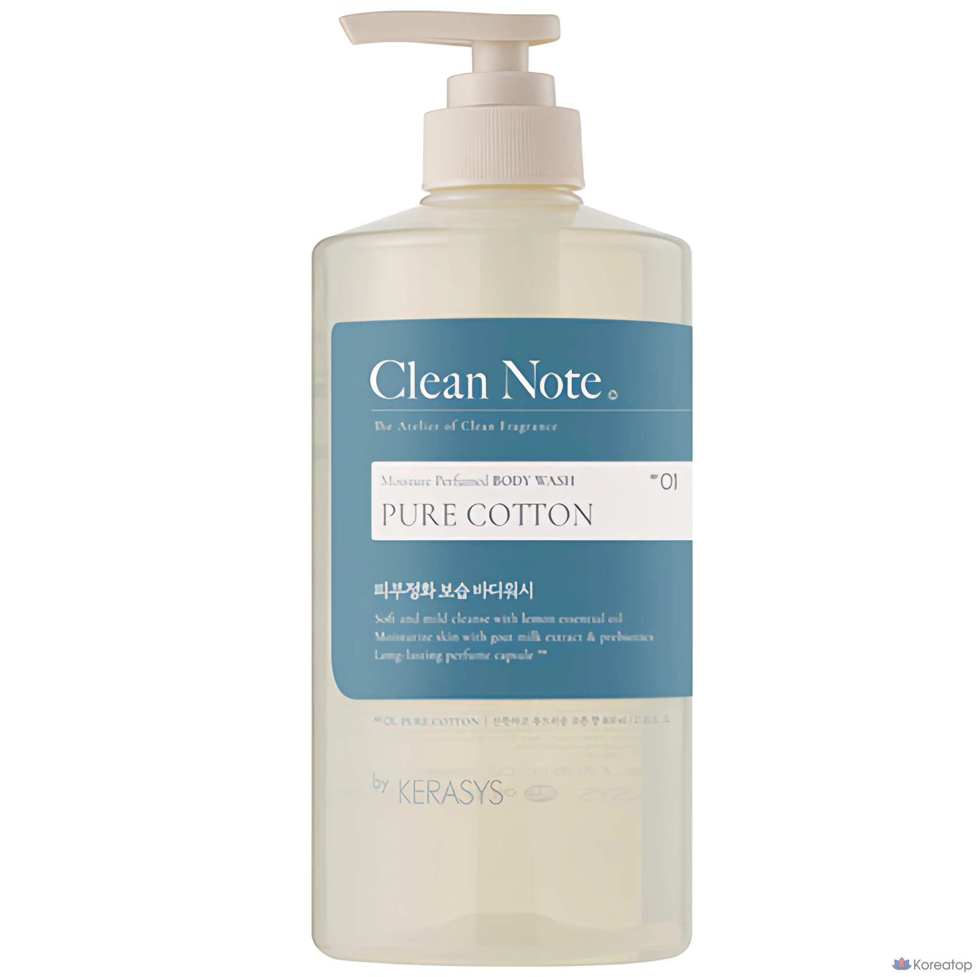 Гель для душа KeraSys Clean Note Pure Cotton, 800 мл, 1 шт.