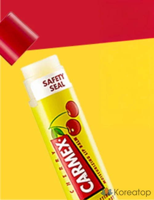 Увлажняющий бальзам для губ Carmex в стике, 3 шт., вишневый вкус, 12,75 г, 1 шт., фото 4
