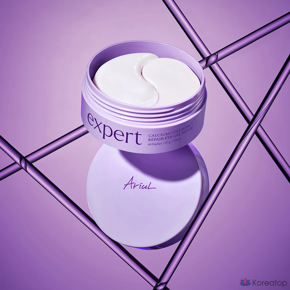 Гелевые патчи для глаз Ariel Expert с кальцием и коллагеном для восстановления кожи вокруг глаз, 1 шт., 60 штук.