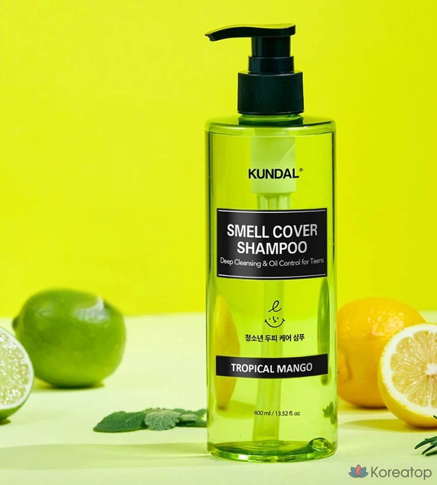Шампунь Kundal All Day Smell Cover Youth с ароматом тропического манго, 1 л, 1 шт., фото 8