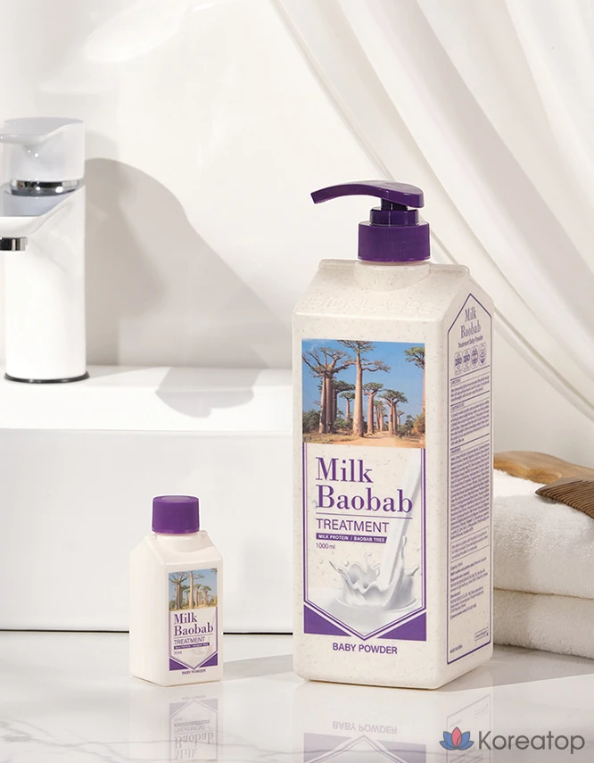 Детский шампунь Bioclasse Milk Baobab Baby Powder 1000 мл, средство для ухода 1000 мл, 4 комплекта, фото 5