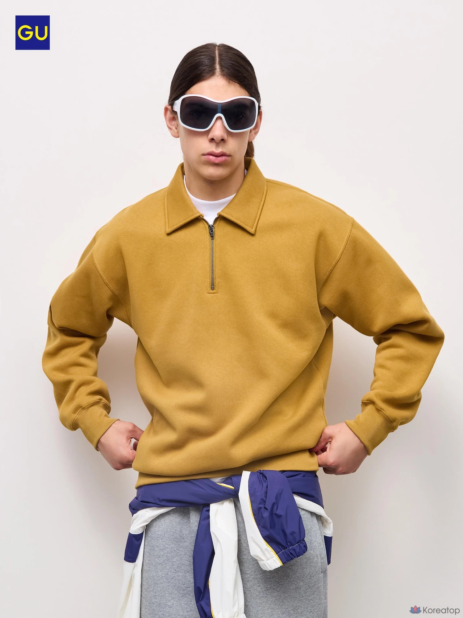 Свитшот на молнии Uniqlo Heavyweight Half-Zip Pullover