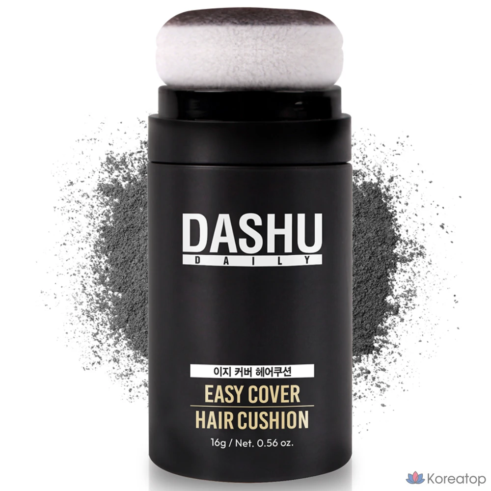 Накладные пряди для волос DASHU Daily Easy Cover Hair Cushion, черные, 16 г, натуральный коричневый цвет, 1 шт.