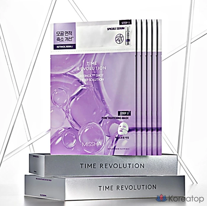 Маска для лица Missha Time Revolution 1000 Shot 2-Step Solution, 1 упаковка, 3 упаковки, фото 4