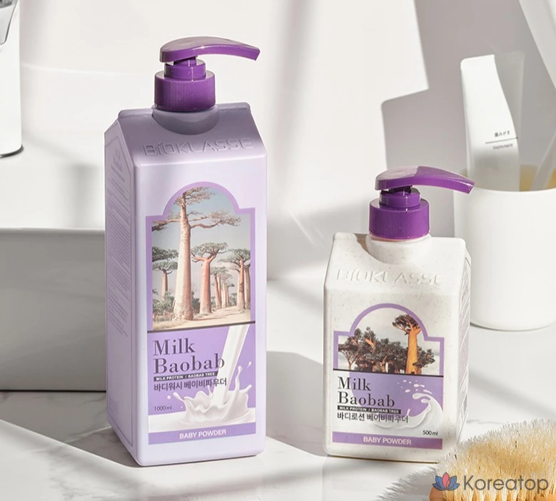 Лосьон для тела «Молоко Баобаб» с ароматом детской присыпки, 500 мл, 1 шт., фото 3