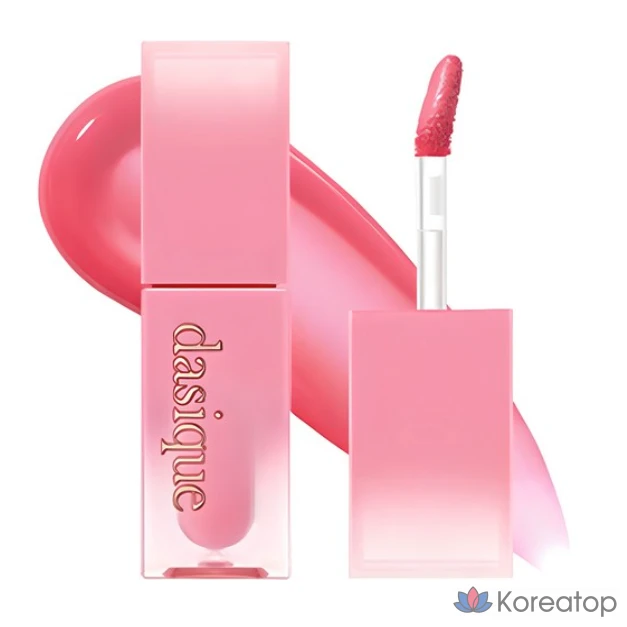 Dasique Juicy Dewy Tint 3.5g, Увлажняющий тинт для губ, глянцевый, высокопигментированный, 03. Розовая гуава, 1 шт.