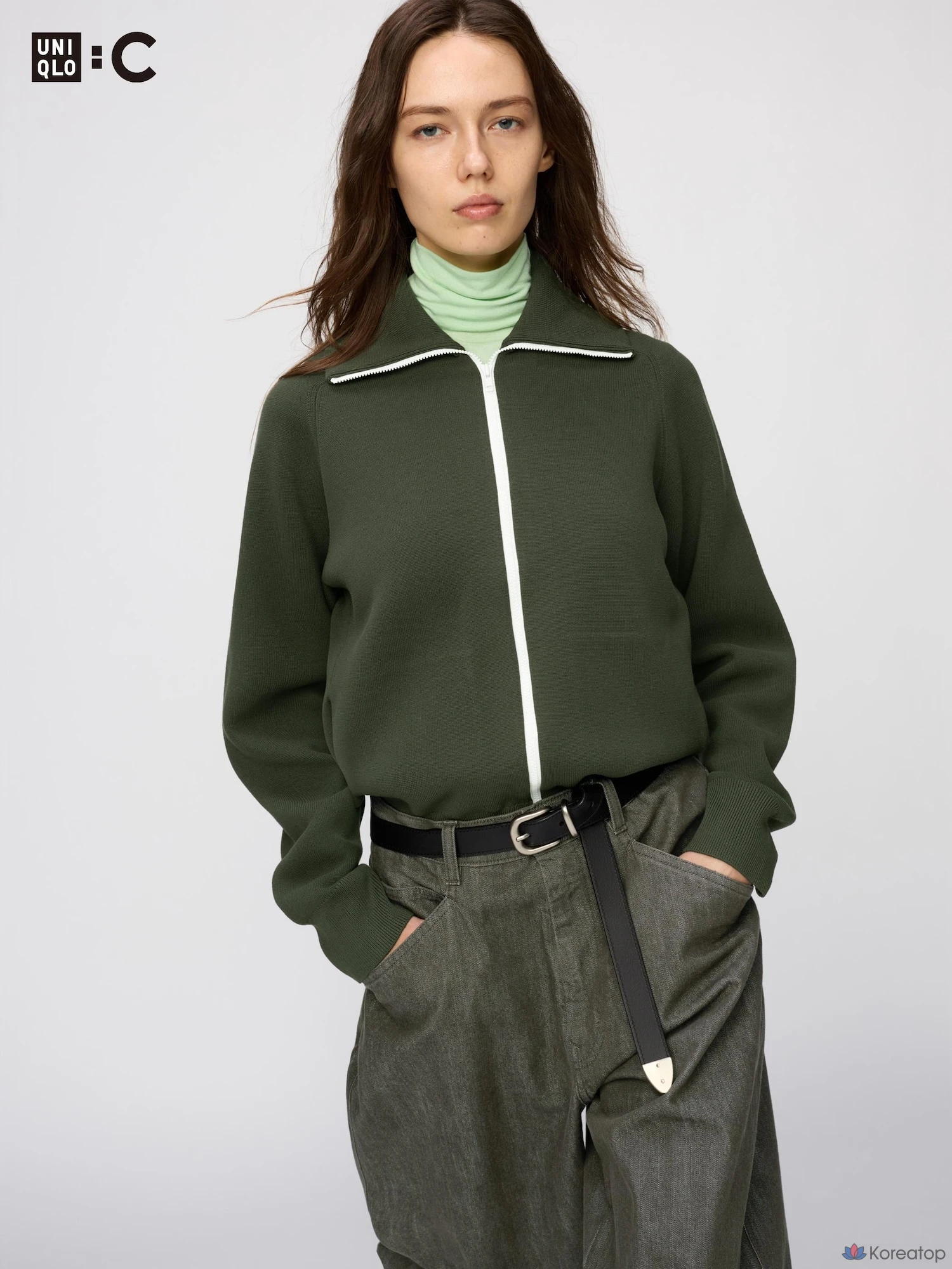 Кардиган на молнии Uniqlo Milano Rib Full Zip