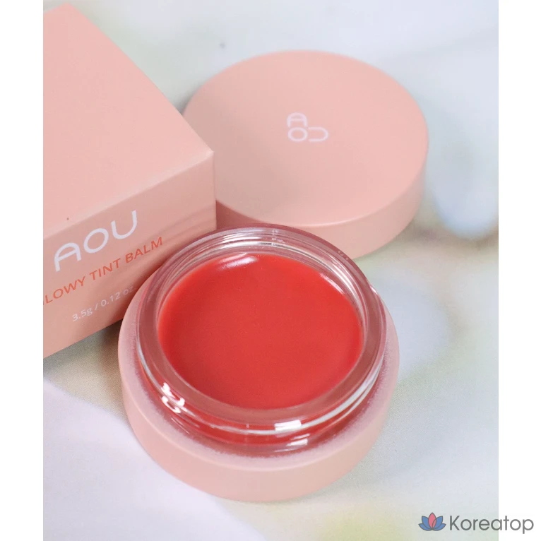 бальзам для губ Vitality, бальзам для губ цвета крови, бальзам-тинт Glow Glass Ball Glow Tint Balm 02 Hongsi Balm, бальзам-тинт AOU Tint Balm 02 Hongsi Balm, 3,5 г, 1 шт.