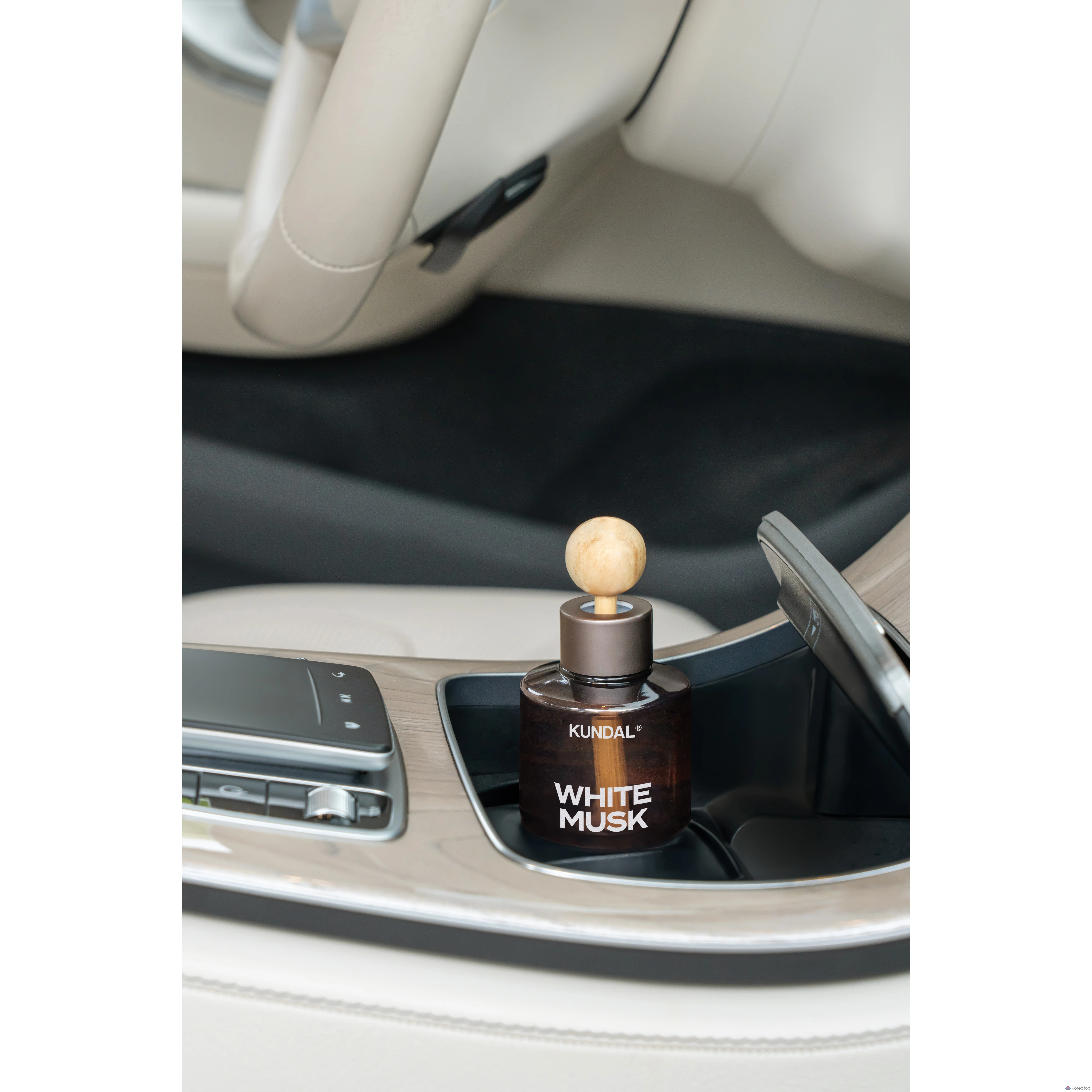 Автомобильный освежитель воздуха Kundal Perfume 75 мл (2 шт.), 2 деревянные палочки-шарика, аромат «Черная вишня», 1 комплект., фото 4