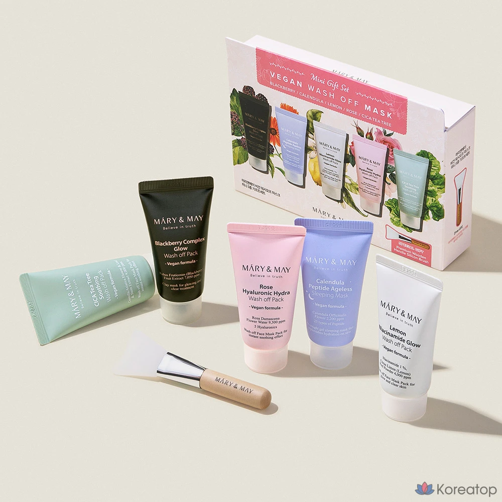 Набор из 4 мини-масок для умывания Marienmay, 30 г, фото 2