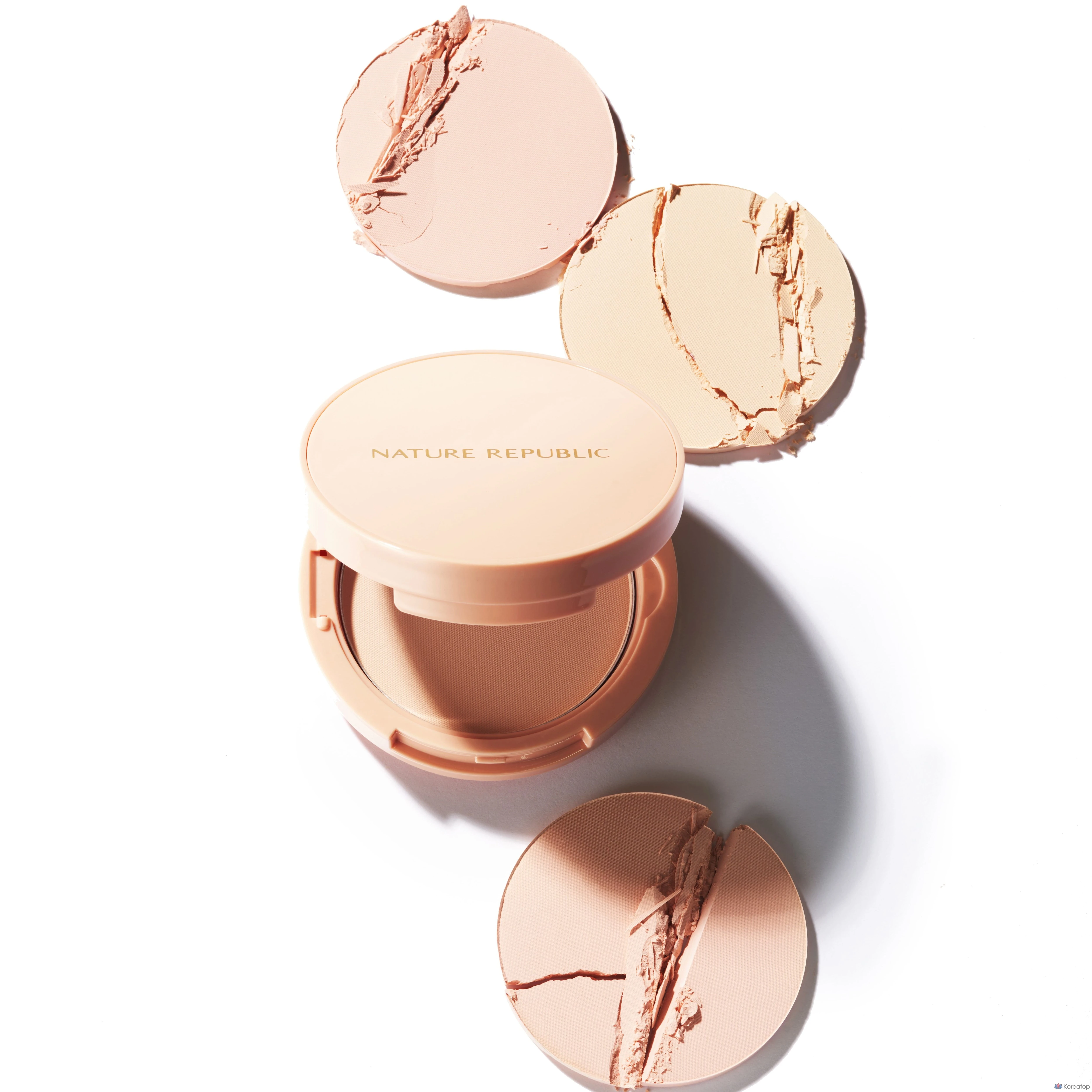 Nature Republic Provence Fixer Pact 12 г, 02 бежевого цвета, 1 шт.