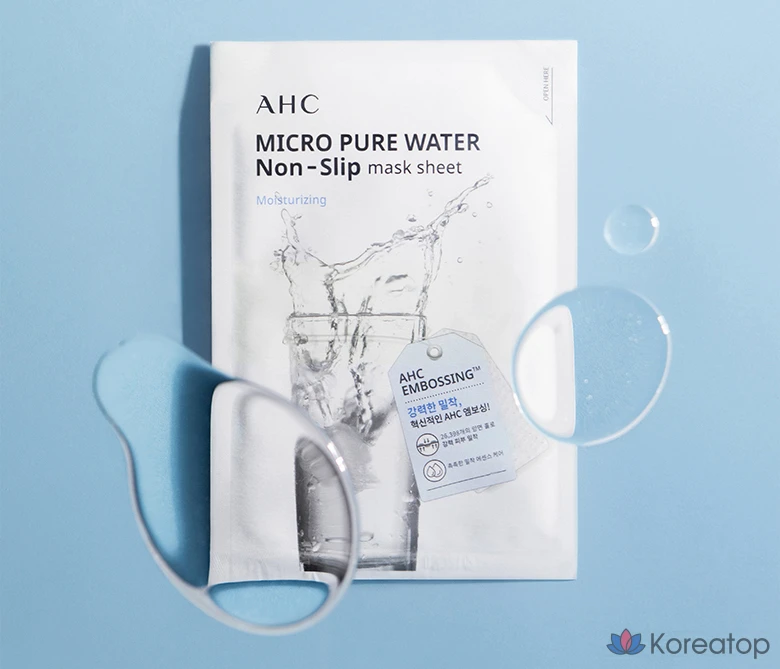 Маска-пленка AHC Micro Pure Water Adhesive Mask Sheet, 33 мл, 10 листов, 6 штук, фото 4