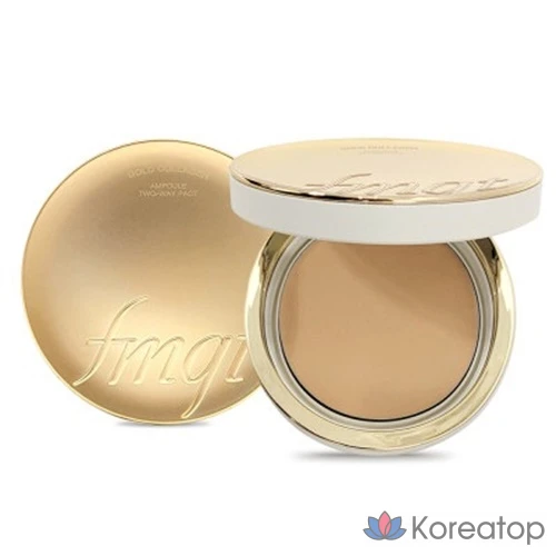 Крем-ампула The Face Shop Gold Collagen Ampoule Two-Way Pact SPF30 PA+++, V201 Абрикосово-бежевый, 1 шт.