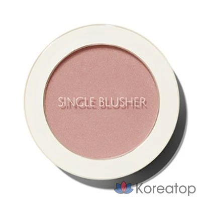 Румяна The Saem Mool Single Blusher, бежевый и коралловый, CR01 Naked Peach, 1 шт.