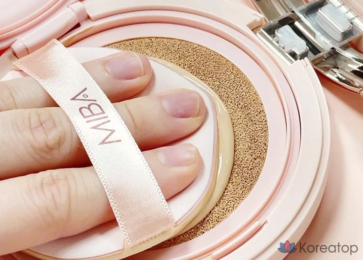 Тональный крем Miba Ion Calcium Double Cushion Foundation RX 25 г + сменный блок 25 г, № 21 Bright Skin, 1 шт., фото 3