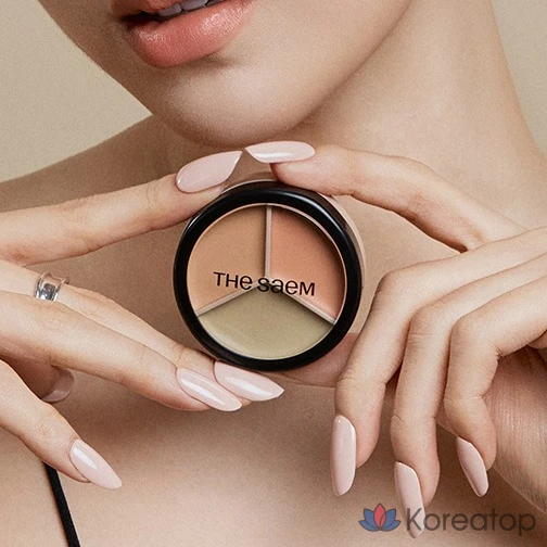 Консилер The Saem Cover Perfection Triple Pot, 13,5 г, 1 шт., оттенок 01 Correct Beige
