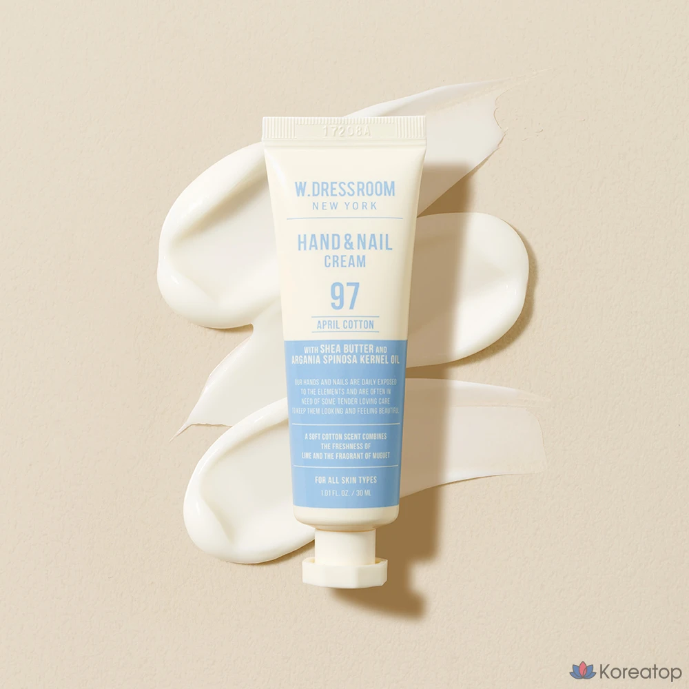 Парфюмерный крем для рук и ногтей W.Dressroom (белое мыло + апрельский хлопок + персиковый цветок, 1 шт.)