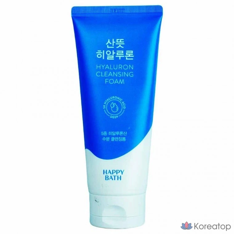 Освежающая пенка для умывания Happy Bath от D.S mall с гиалуроновой кислотой, 200 г, 1 шт.