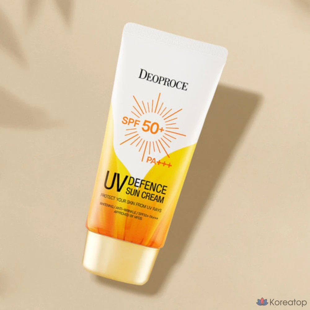 Солнцезащитный крем Deoproce UV Defense Sun Protector Cream SPF50+ PA+++, 70 г, 1 шт., фото 3