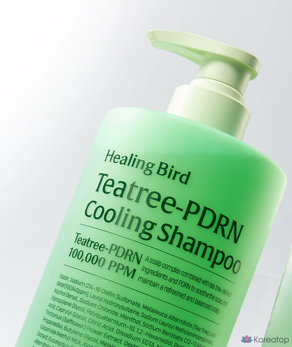 Шампунь Healing Bird Tea Tree PDRN Cooling, 1 л, 1 шт., фото 3