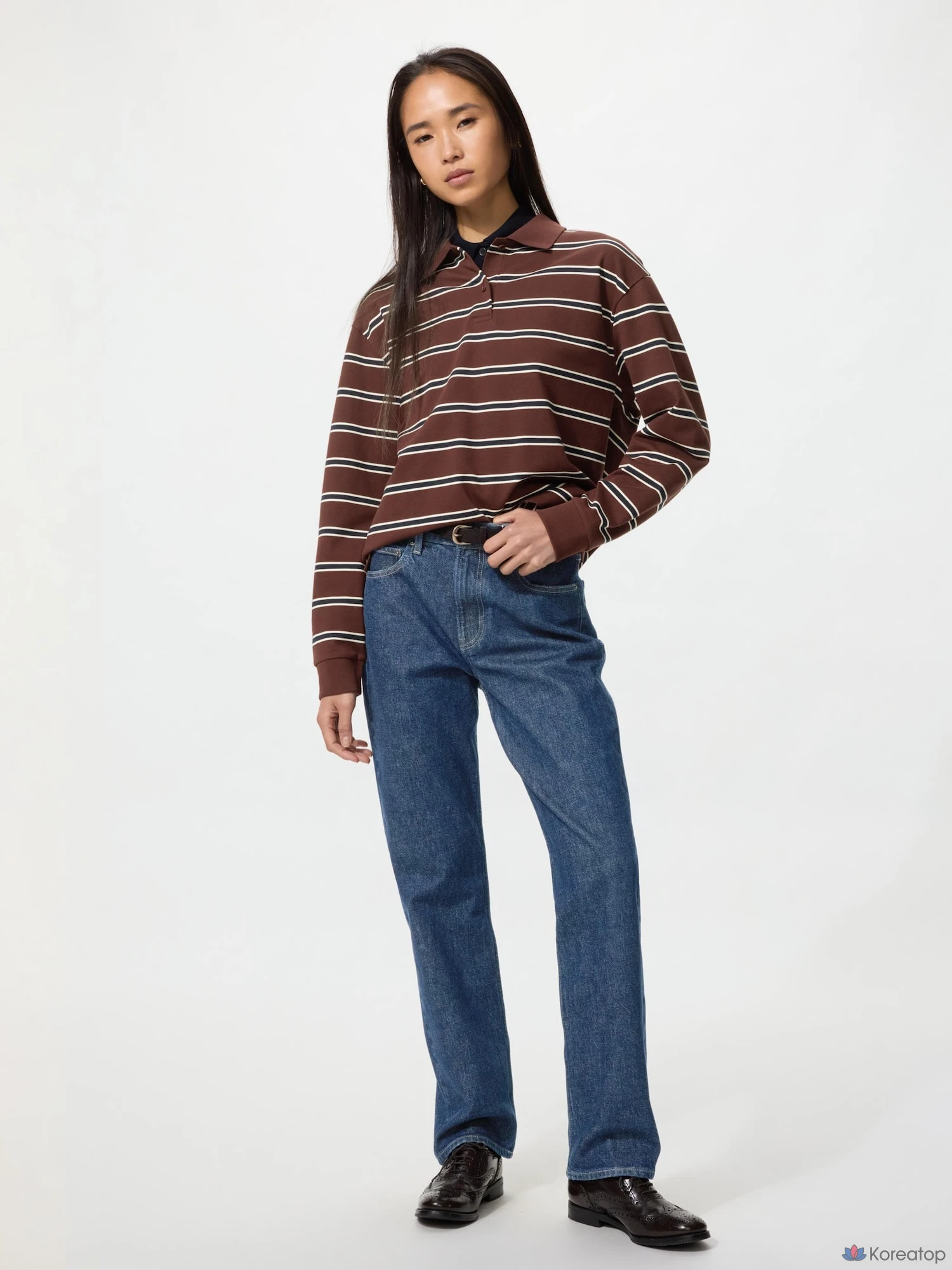 Рубашка поло Uniqlo Striped Polo Shirt B