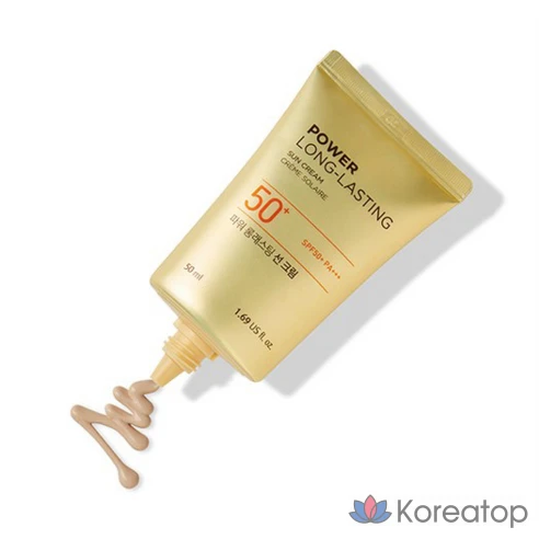 Мощный долговременный солнечный крем для кожи The Face Shop Power Long-Lasting Sun Cream, 50 мл