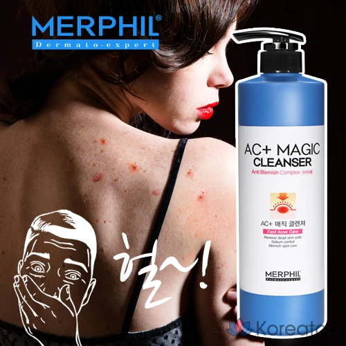 Гель для душа DASHU Body Acne/Back Acne Improvement/Approved AC+ Magic Body Wash с ароматом детского хлопка, 500 г, 1 шт.