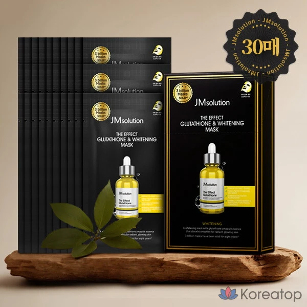 Маска для лица JM Solution с глутатионом и отбеливающим эффектом, 24 мл, 10 листов, 3 упаковки по 10 штук.