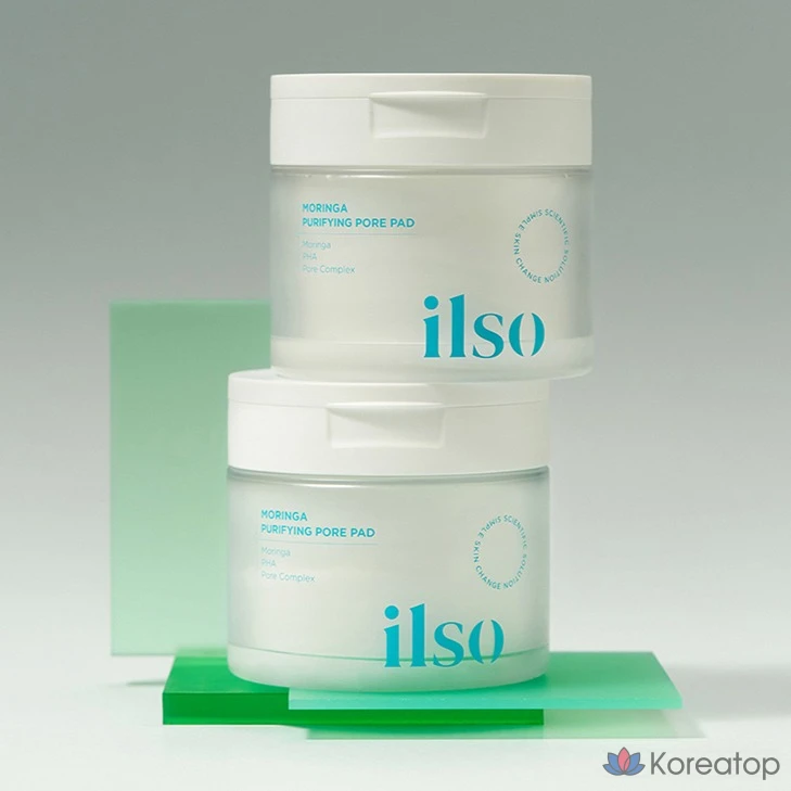 Очищающие подушечки для пор Ilso с морингой, 160 мл, 60 листов, 1 упаковка.