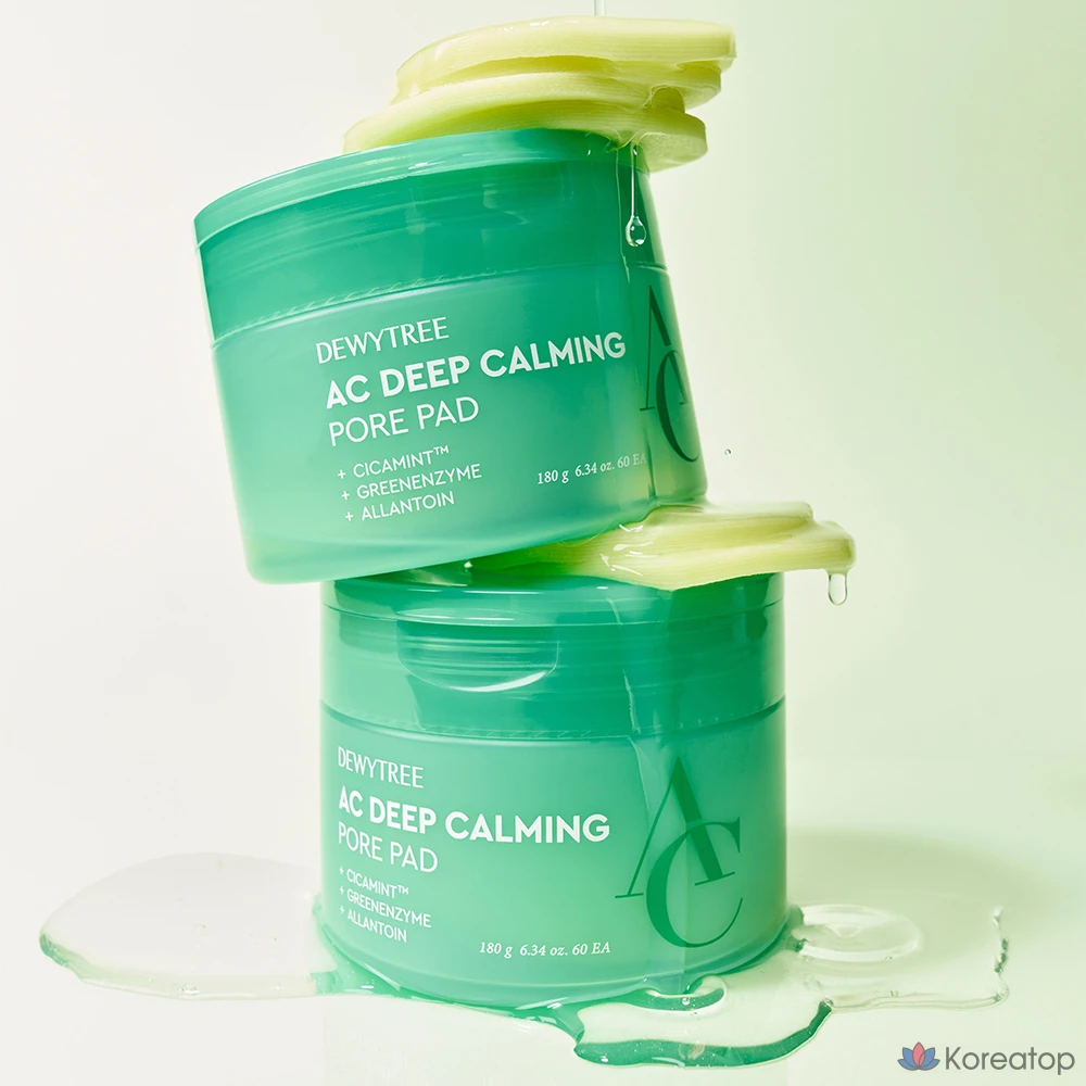 Успокаивающие подушечки для пор Dewytree AC Deep Soothing Pore Pad, 180 г, 60 листов, 1 упаковка